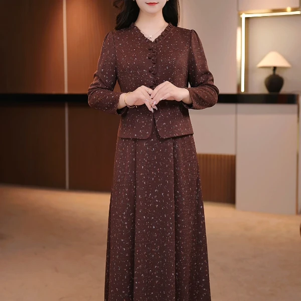 2025秋季新款大码女装遮肉显瘦加肥加大收腰连衣裙 【Y】 FY-9102
