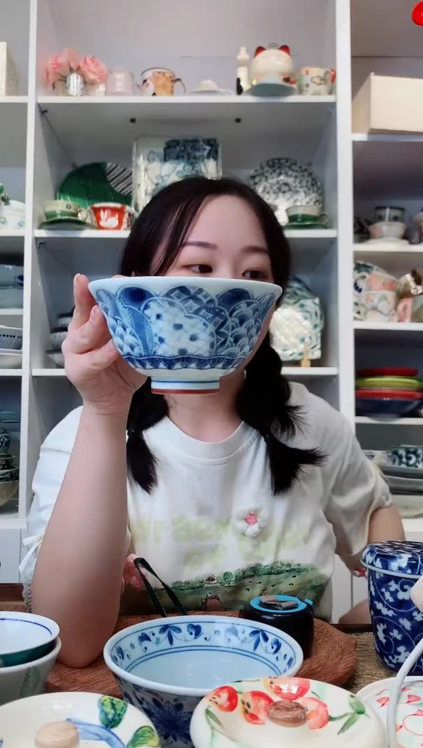 陶瓷蓝凛堂祥瑞米饭碗12.5cm