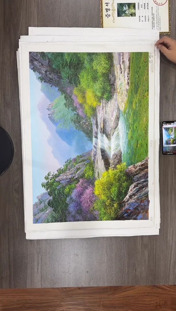 油画【72号】约50*70cm丨朝鲜原创纯手绘孤品油画丨顺丰包邮