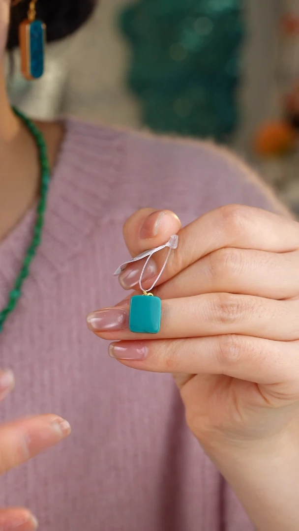 【闪购商品】绿松石吊坠(不含链)18K金镶嵌11