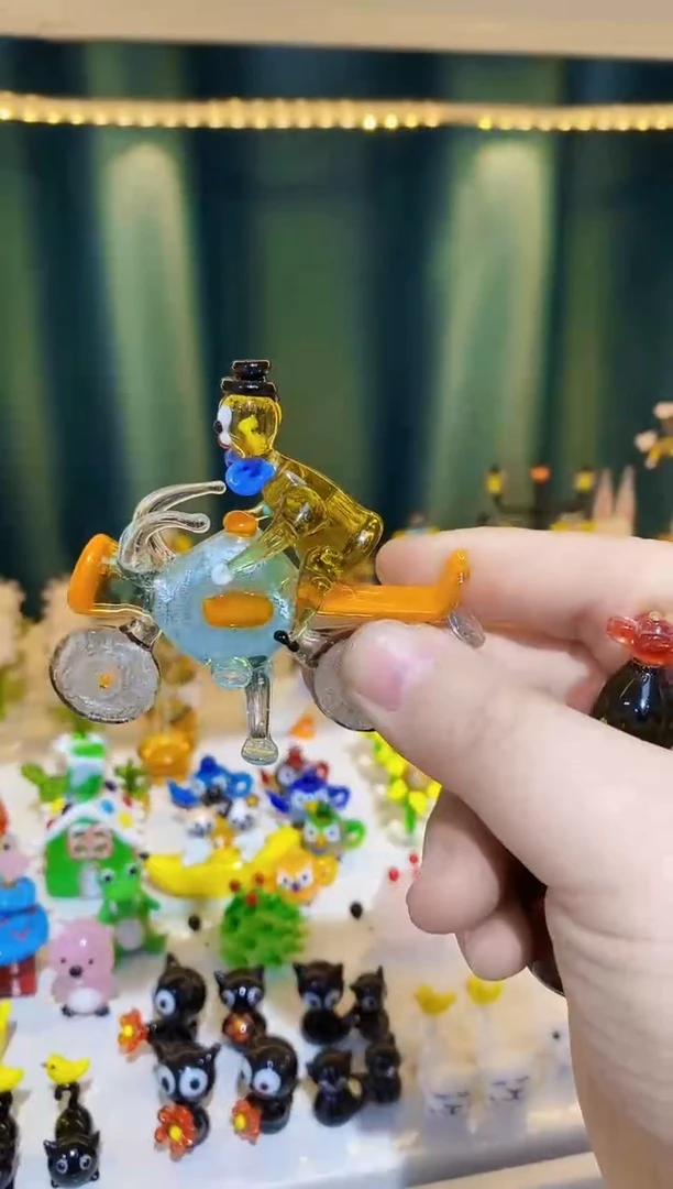 琉璃手工艺品摩托车