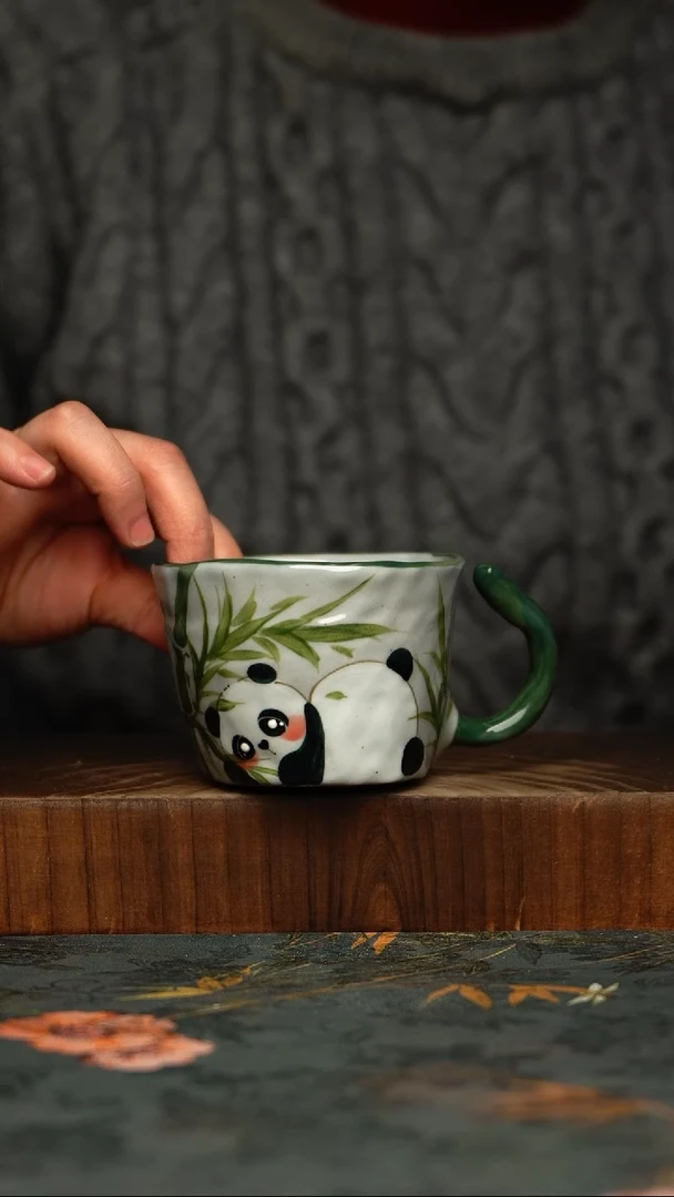 瓷片釉下彩手工手绘同款陶器