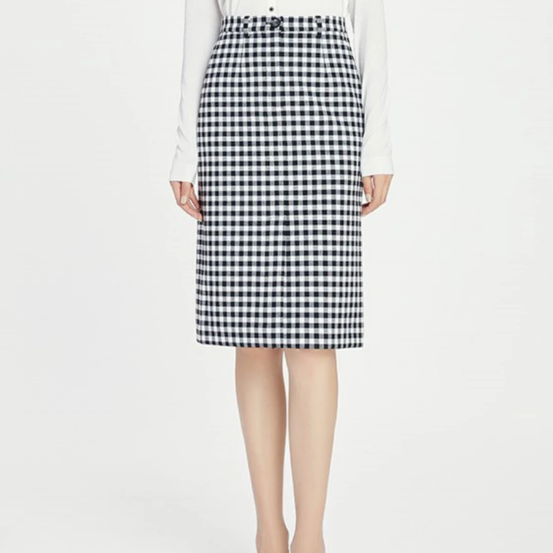 2025春季高腰印花包臀中长半身裙5200296