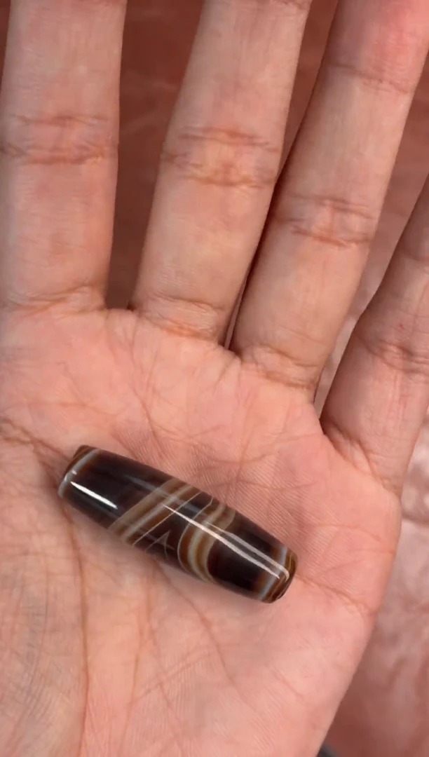 未镶嵌吊坠(不含链)玛瑙/玉髓噶玛珠宝缠丝玛瑙37mm