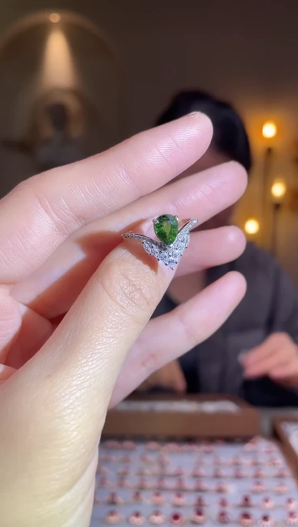 银S925镶嵌手饰碧玺手饰