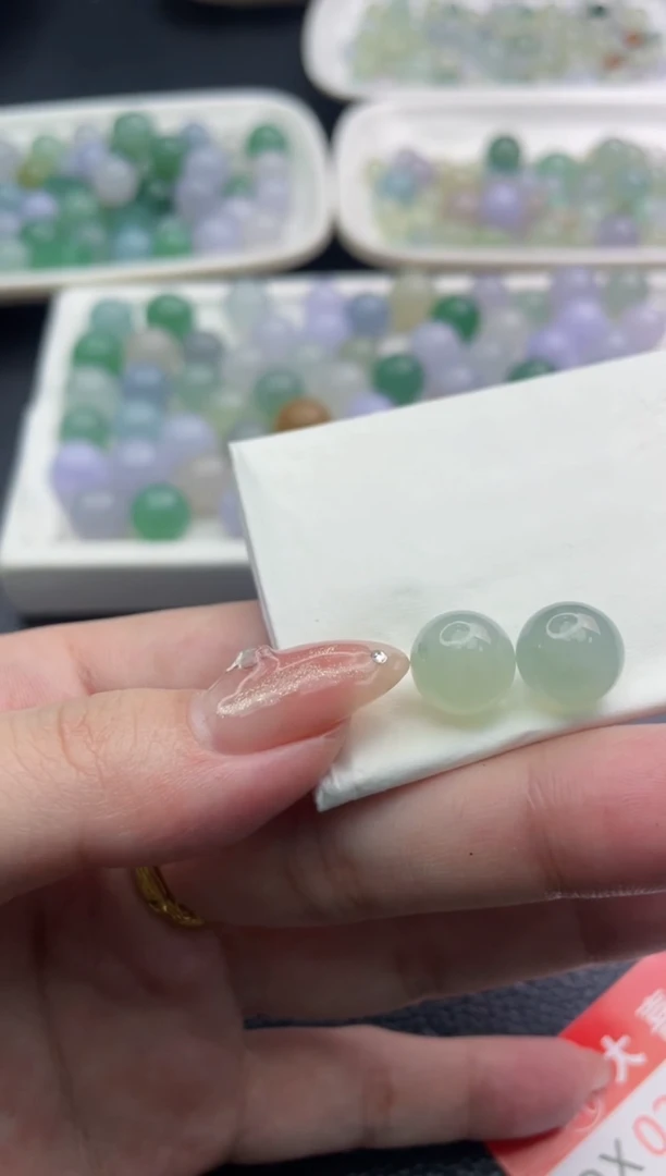 定制翡翠未镶嵌伊**紫珠子