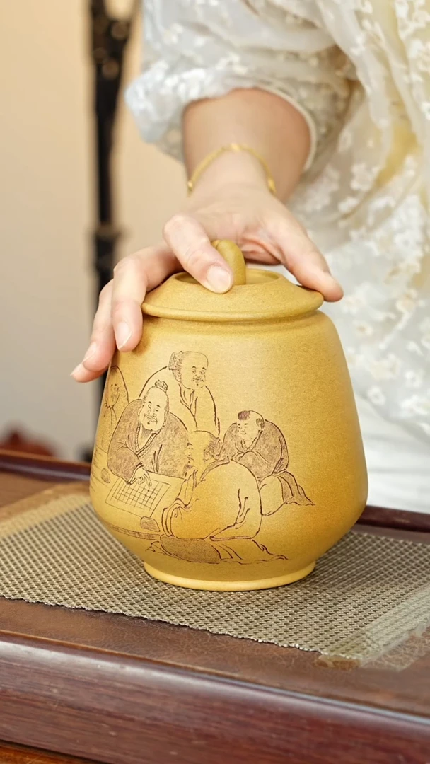 宜兴原矿紫砂茶叶罐