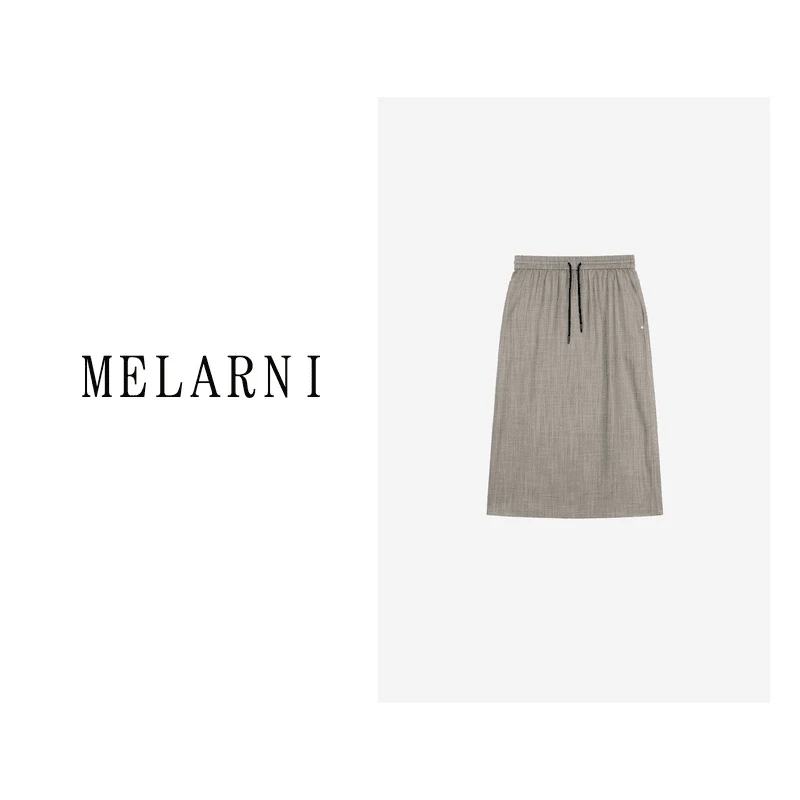 【MELARNI】时尚气质舒适简约百搭半身裙MLN10649