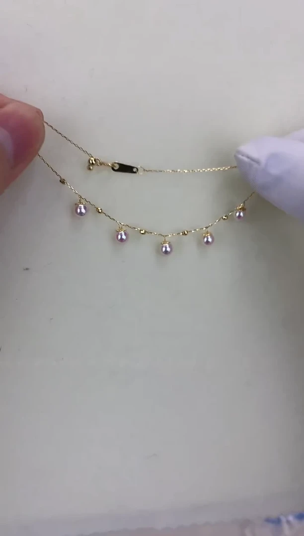 18K金镶嵌DA海水珍珠 GD078 4.5-5 手链