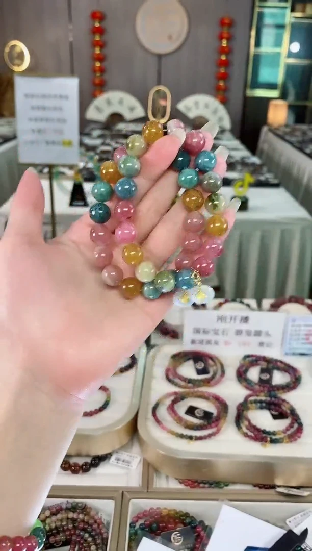 单圈手串10mm+未镶嵌碧玺（多样性发一条）