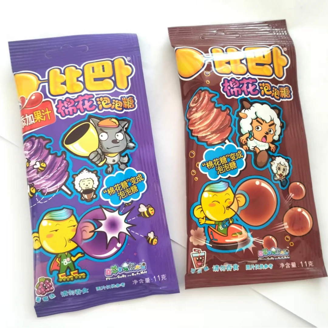阿尔卑斯比巴卜棉花泡泡糖11g多种口味网红怀旧休闲食品