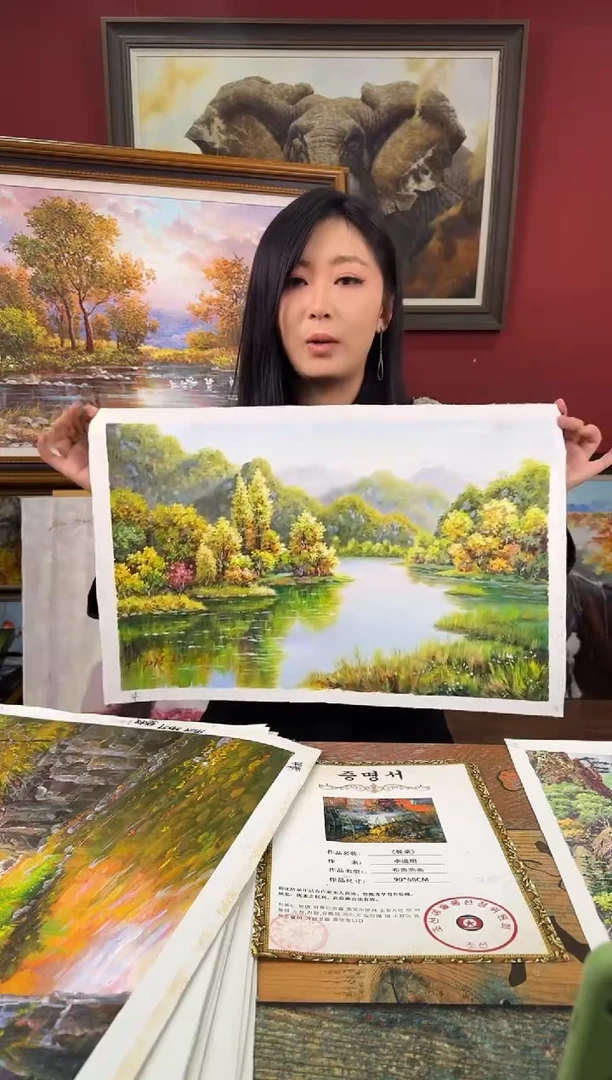 油画【53号】约53*35cm丨朝鲜原创纯手绘孤品油画丨顺丰包邮