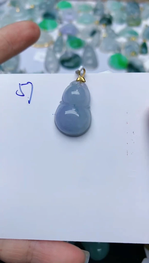 【闪购商品】翡翠颈饰18K金镶嵌57天然翡翠A货