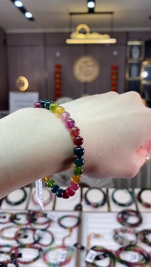 【闪购商品】碧玺单圈手串6mm+未镶嵌一物一证dan