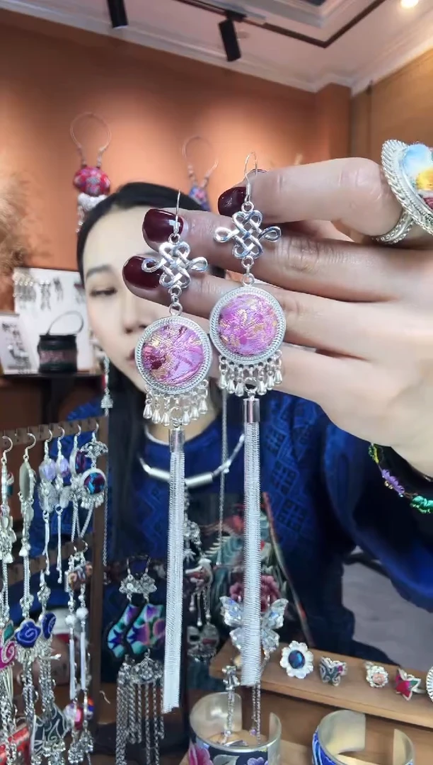 【闪购商品】织绣纯手工民族风饰品耳环