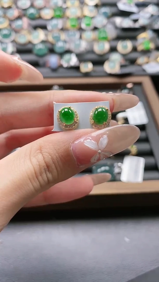 【闪购商品】翡翠戒指银S925镶嵌5115-10