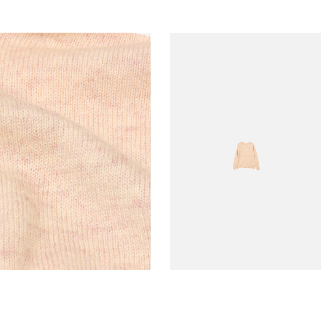 凯特丝蓓207#三色！一线成衣无缝小马刺绣经典圆领针织衫1-1145