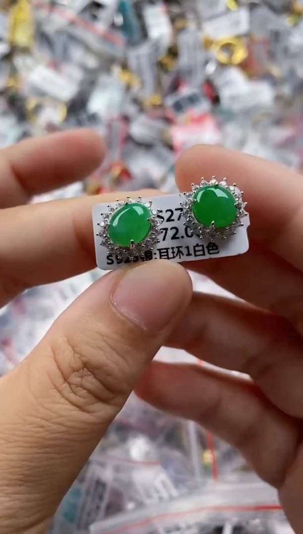 翡翠戒指银S925镶嵌222    4