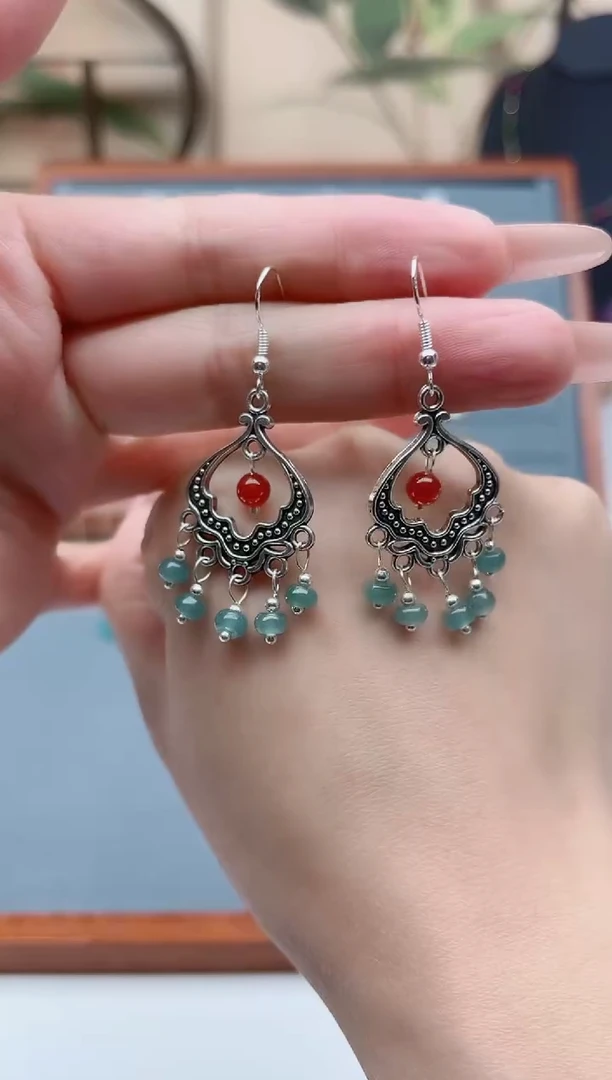 【闪购商品】翡翠耳饰银S925镶嵌8A00000