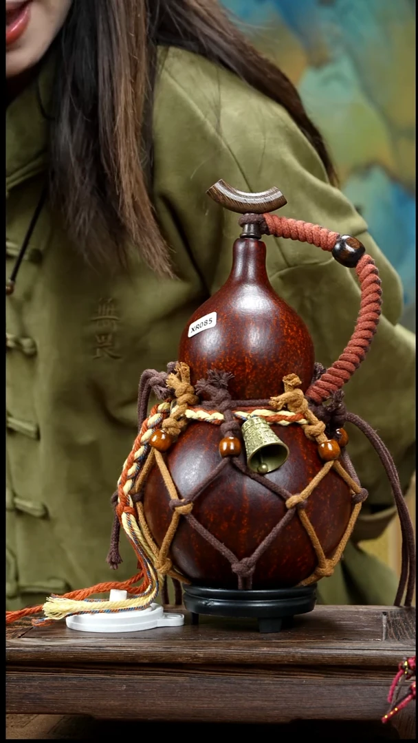 XR085复古网兜款天然酒葫芦（一物一拍）