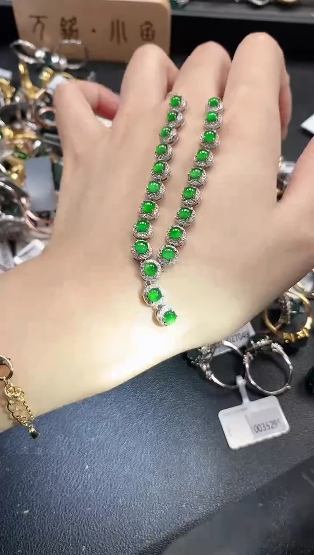 银S925镶嵌戒指翡翠515-4
