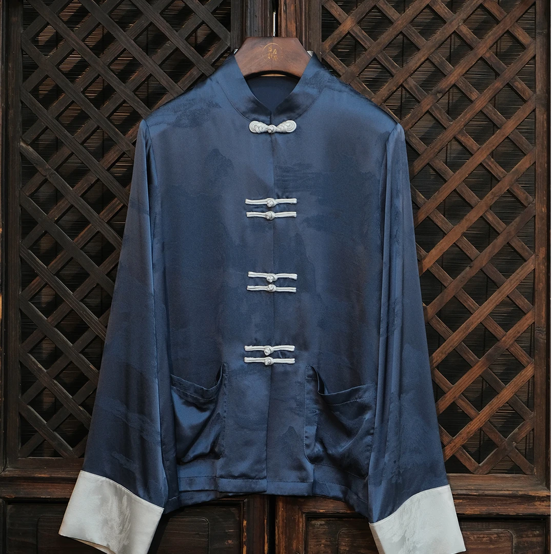 盛唐婧限量款凯喜雅x故宫 千里江山潇潇对襟小褂衣洋气休闲装外套