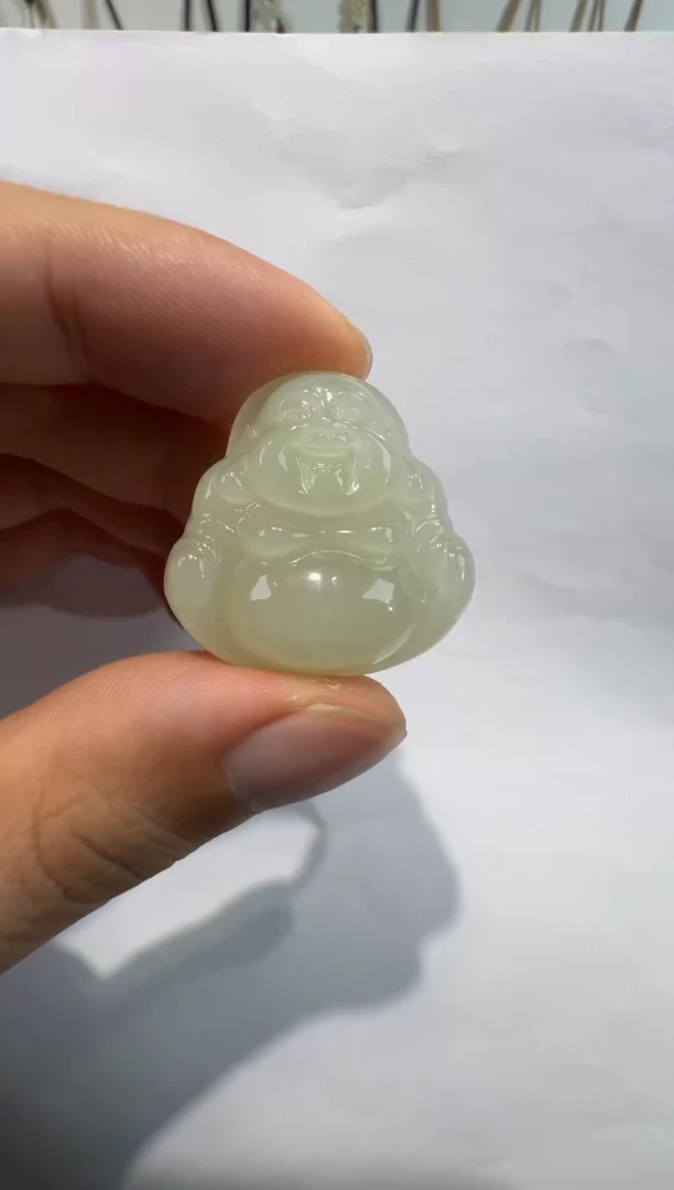 颈饰未镶嵌和田玉30mm佛公
