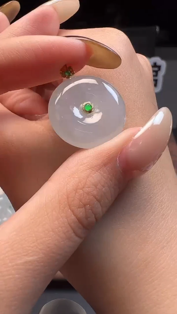 吊坠(不含链)18K金镶嵌翡翠缅甸珠宝严选