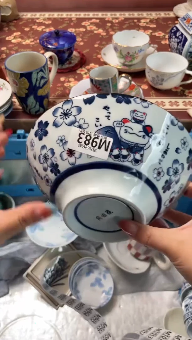瓷片松****雪瓷器瓷器M983