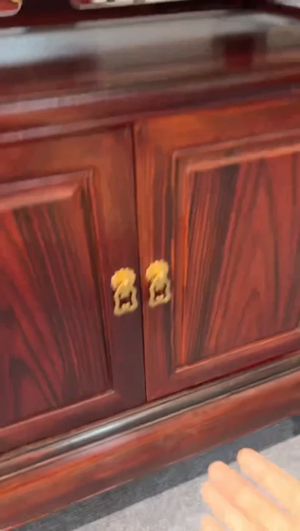 黑酸枝木类书柜梅*138四门四抽餐边柜