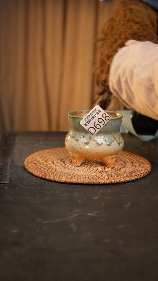 【闪购商品】瓷片698泥泥手工花盆