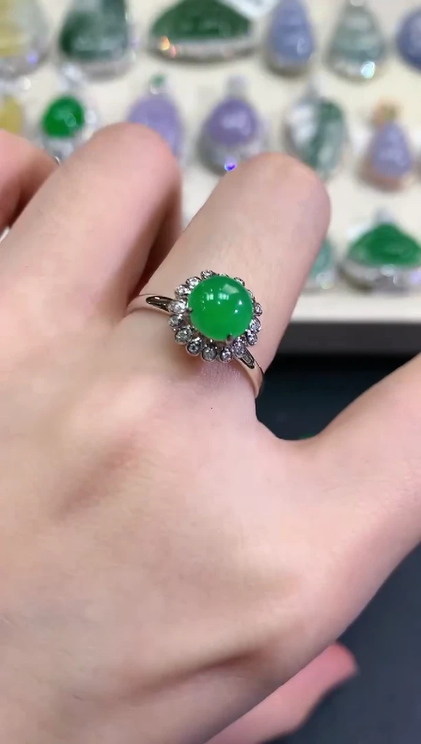 【闪购商品】翡翠戒指18K金镶嵌B111   多样性一件发货