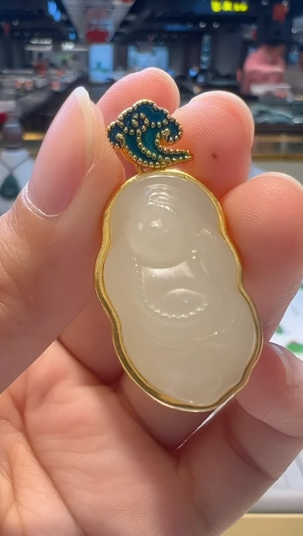 【闪购商品】和田玉颈饰银S925镶嵌49