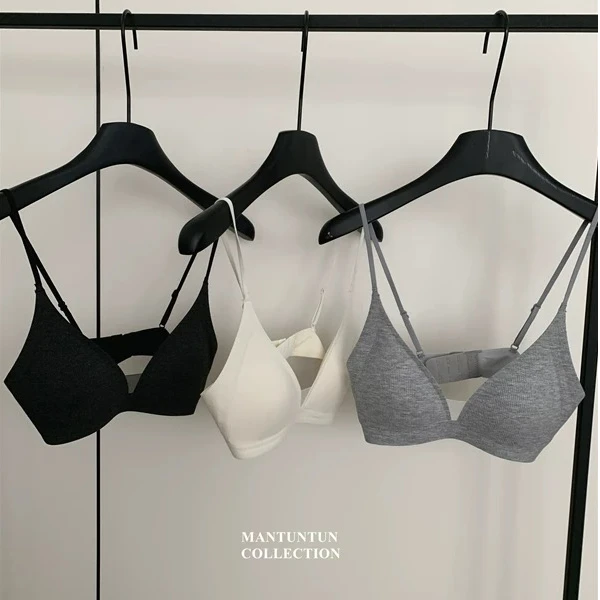 极简 法式三角杯小胸显瘦高级感无痕bra