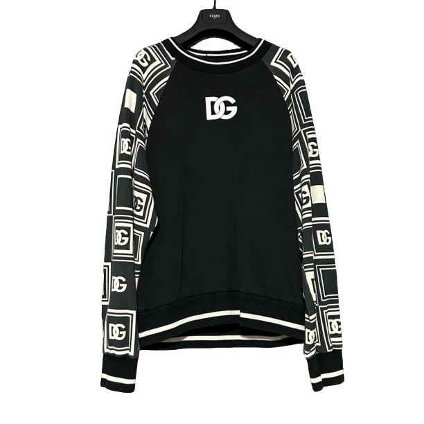 DG 黑色印花字母logo卫衣40392
