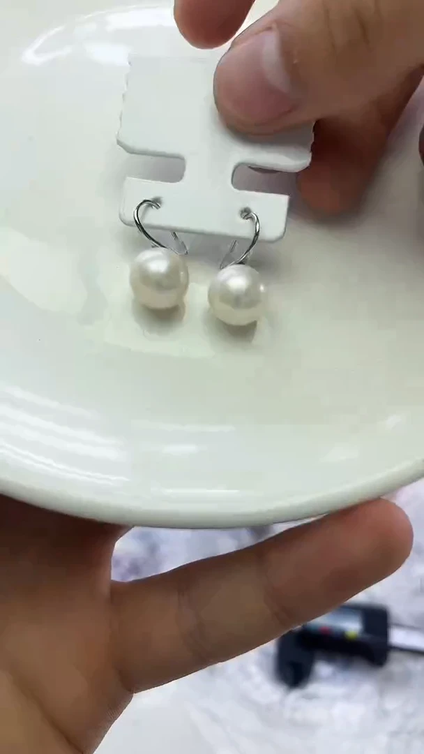 未镶嵌耳饰淡水珍珠白色系耳饰