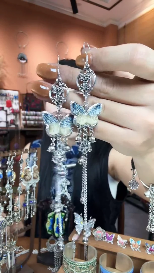 刺绣纯手工民族风耳环