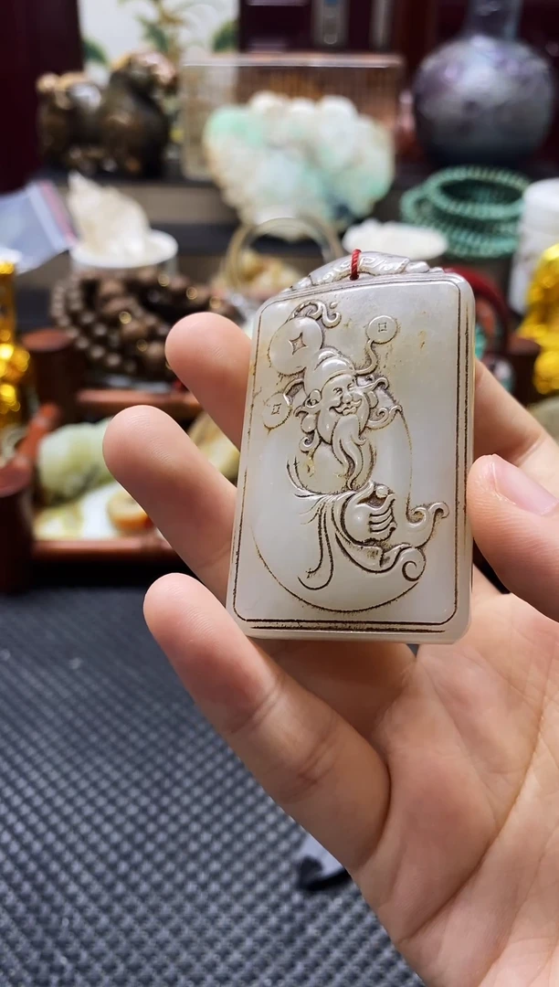 吊坠(不含链)未镶嵌和田玉财神