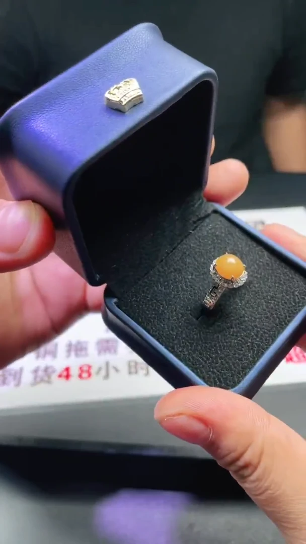 银S925镶嵌戒指翡翠首饰