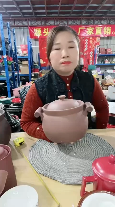【闪购商品】瑕疵3.0红陶锅带盖。。。