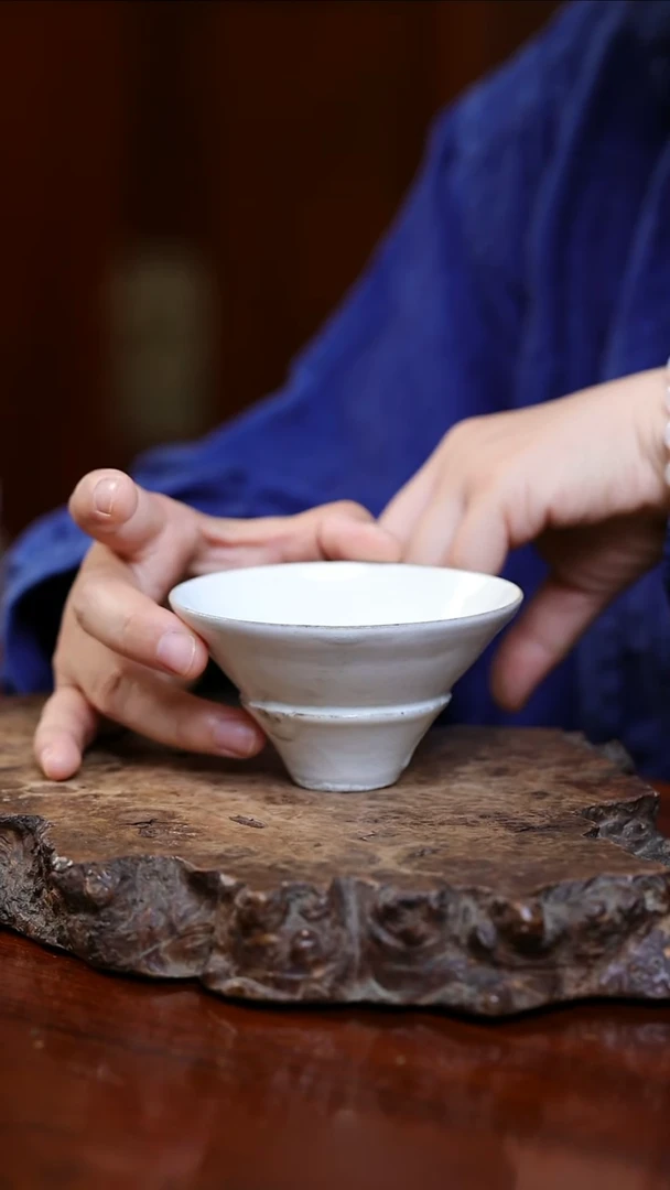 中村明久 全手工斗笠杯一只