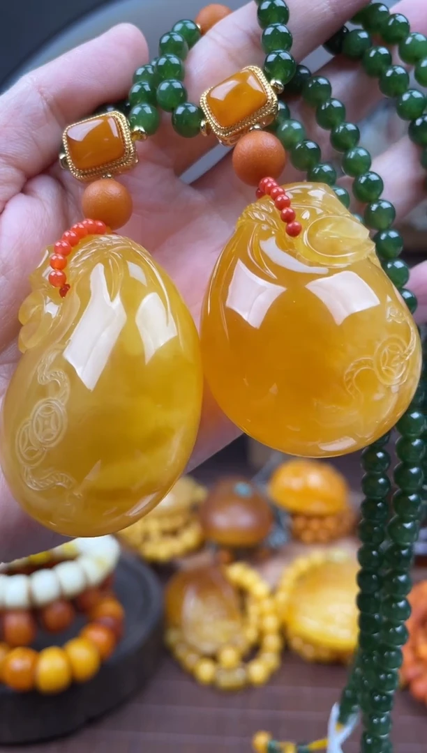 未镶嵌琥珀裸石首饰 假1赔4 （多样性发货1件