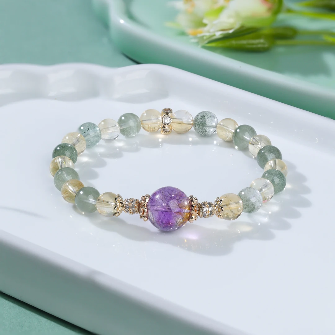 【雯雯】绿幽灵黄阿塞DIY手串多样性发一  W3-369