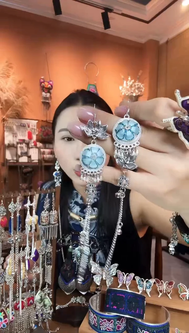 刺绣纯手工民族风耳环