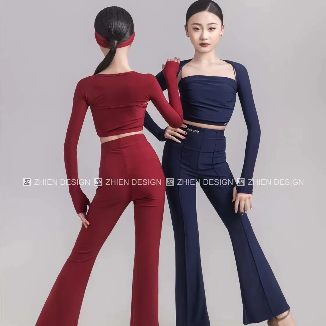 2025织恩春夏女款新款练功服裤装吊带披肩款训练拉丁舞蹈服夏季