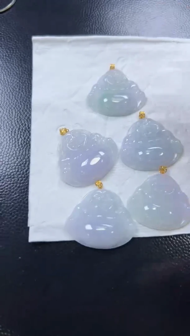 颈饰18K金镶嵌翡翠多样性发一件/3