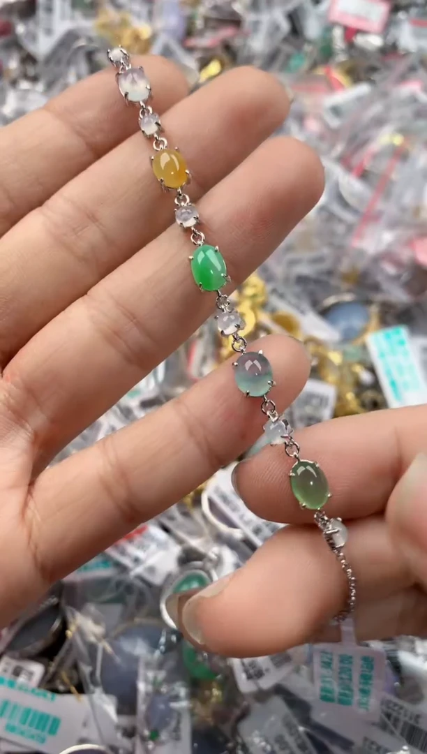 银S925镶嵌戒指翡翠222----2