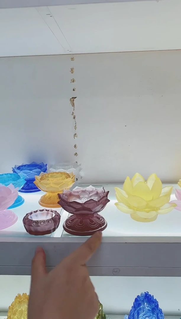 手工艺品琉璃古法琉璃两件套