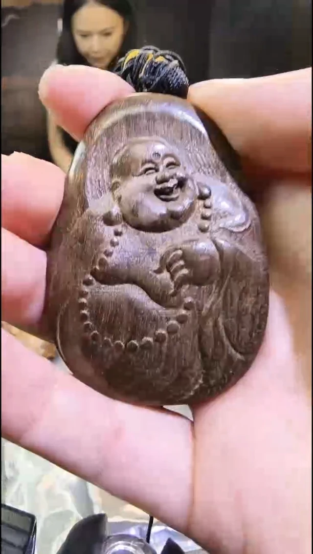 金丝      楠弥勒佛牌