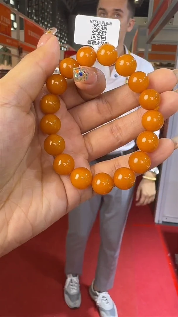 未镶嵌琥珀手链上海国际珠宝展假一罚十